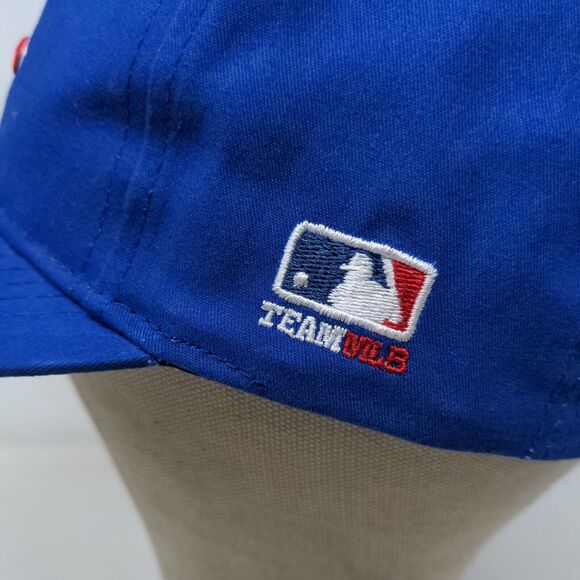 Team MLB Men's Chicago Cubs Strapback Hat Blue OSFM Embroidered Logo - Picture 6 of 12